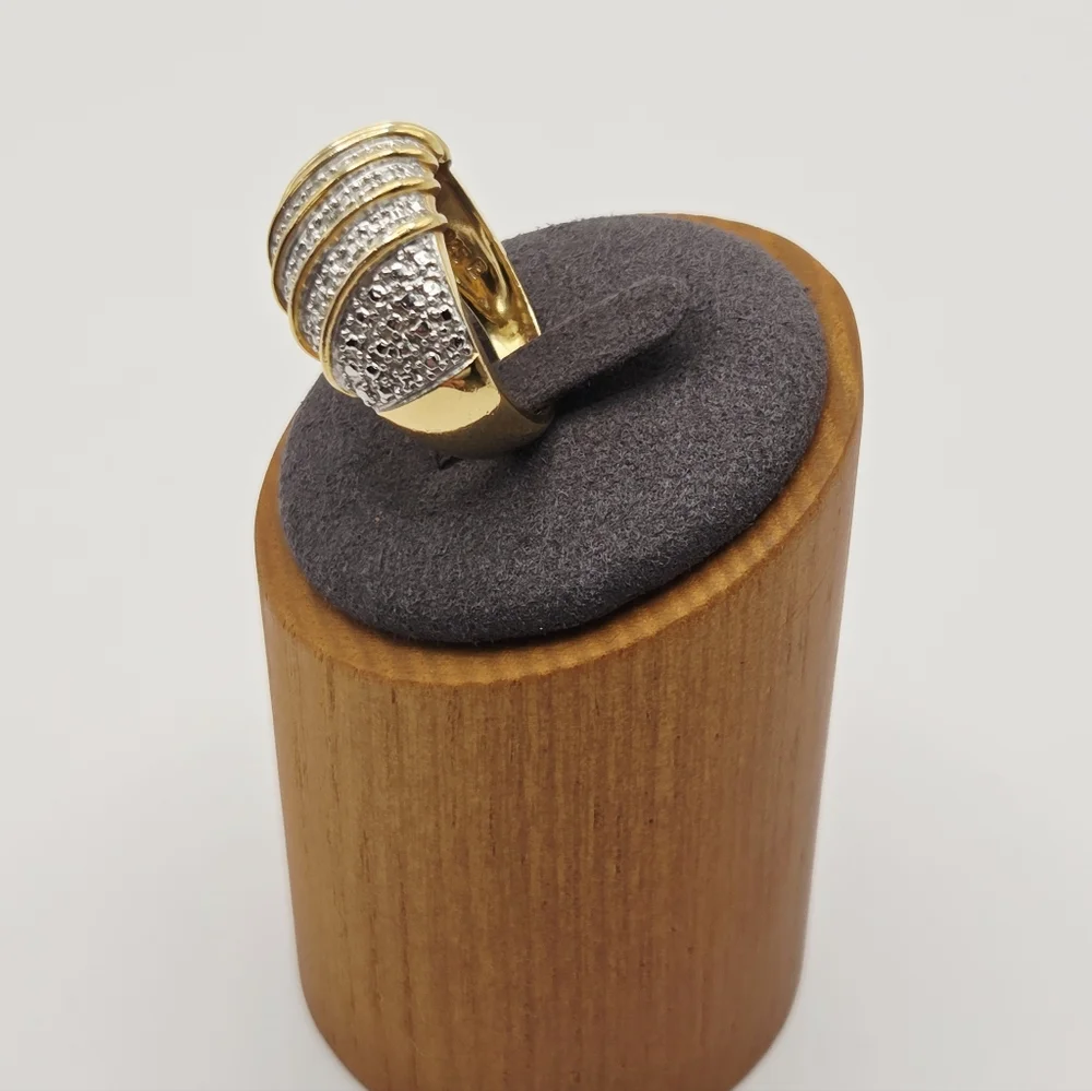 PalmBeach Yellow Gold-plated Sterling Silver  Accent Dome Ring Size 8 - Picture 3 of 8